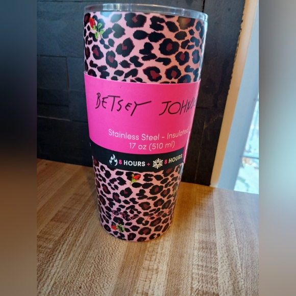 Betsey Johnson Other - SOLD DO NOT BUY Betsey Johnson NWT 17oz Pink Leopard Tumbler